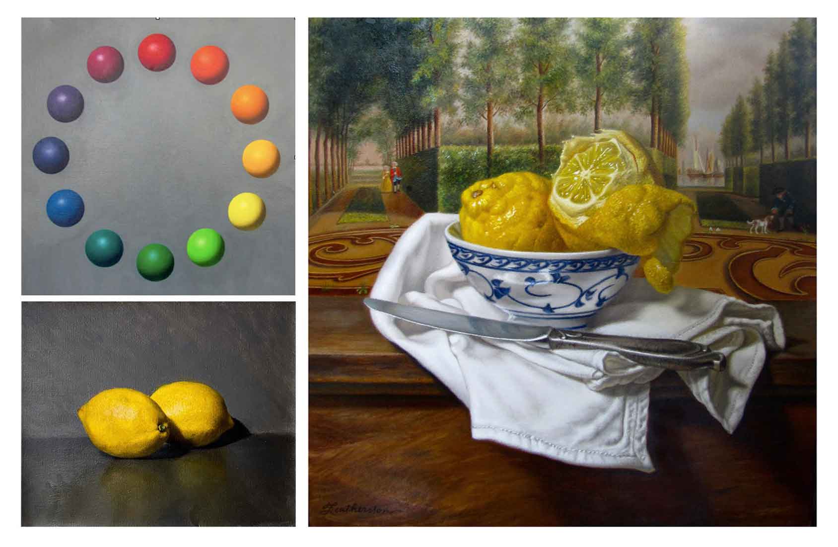 Still Life with Lemons Montage, Natalie Featherston, Portsmouth Arts Guild