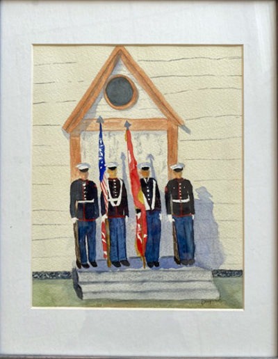 Debra Duggan, "Color Guard", watercolor, $150, Portsmouth Arts Guild