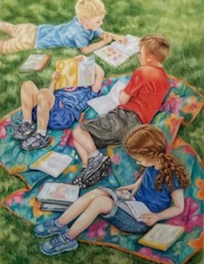 Lynne Randolph "Summer Reading", Pastel, 18 x 24, $500