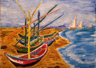 David-P-LeComte-Fishing-Boats-on-the-Beach-Portsmouth-Arts-Guild
