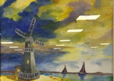 Carol Lynn Hall, "Stormy Clouds at Sunset", Watercolor, $225