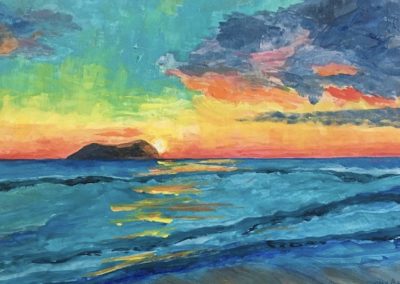Mary E. Boule Mainella, "Costa Rica Sunset", Acrylic, $50
