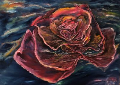 Shawndavid Berry, "Lagoon in a Rose", Oil, $250