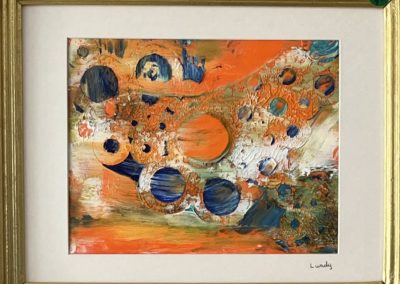 Sheila Clark Lundy, "Space", Cold Wax, $200