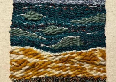 Jennifer Wright, "Beach View", Fiber Tapestry, $100