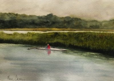 Penny Carrier, "Adamsville Marshes", Watercolor, $200