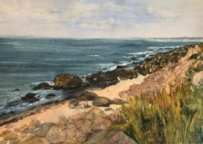 Penny Carrier, "Secluded Beach in Westerly", Watercolor, $450