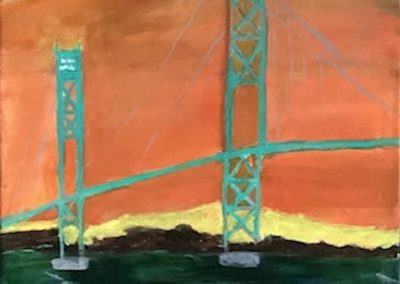 Sheila Clark Lundy, "Mount Hope Bridge (large)", Acrylic $225