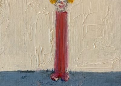 Portsmouth Arts Guild, Susan Graham, "Clown Pez", 8 x 10 acrylic on canvas $75
