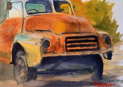 Portsmouth Arts Guild, Gary Graham, " Rusty Truck", Watercolor, 8 x 10, $200