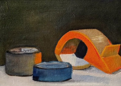 Portsmouth Arts Guild, Jan Burling, "Tape Art", 9 x 12, oil, $135