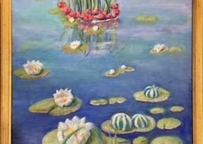 Carol Lynn Hall, "Lily Pond", Oil, $500