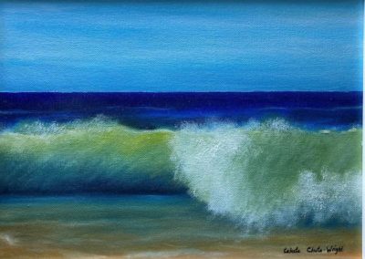 Celeste Chute-Wright, "Wave Study", Oil, $150