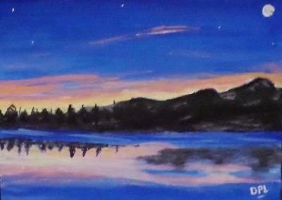 David LeComte, "Morning Moon", Acrylic, $100