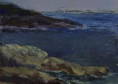 Gloria Dahl, "Moonlit Rocks", Oil, $150
