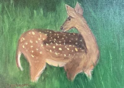 Jacqueline Johnson, "Deer", Acrylic, $175