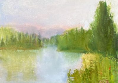 Janice Burling, "The Connecticut River", Oil, $125