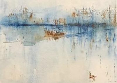 Libby Gilpatric, "Out of the Blue", Watercolor, $440