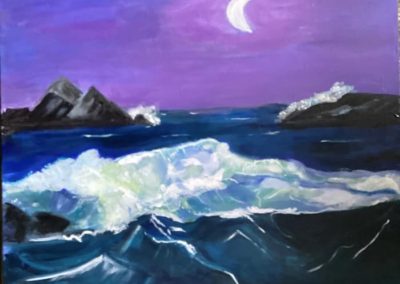 Sheila Clark Lundy, "Winter Sea", Acrylic, $500