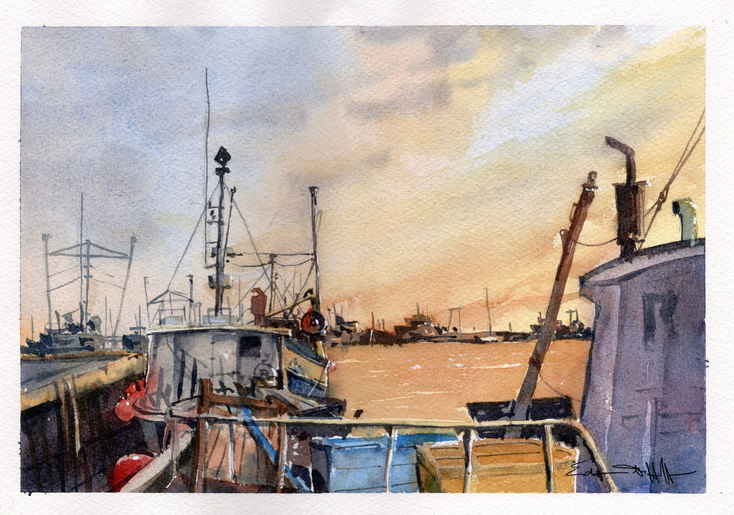 Ed Huff, "Harbour Sunset", Portsmouth Arts Guild
