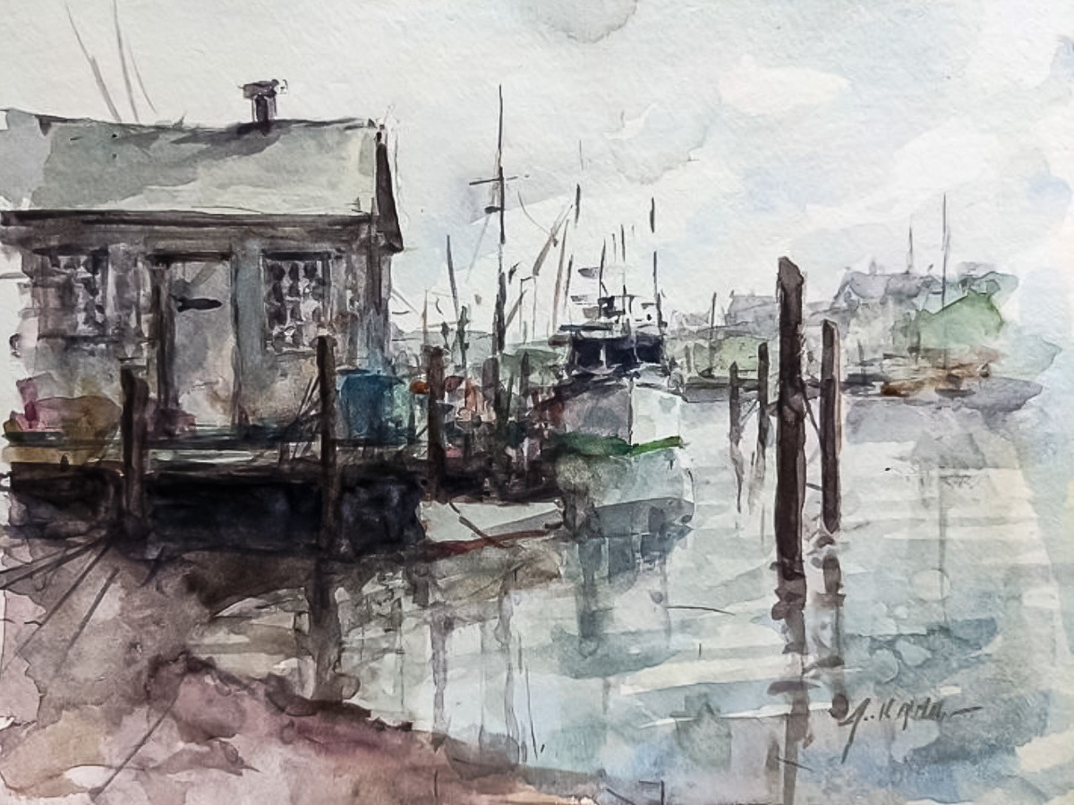 Menemsha Harbor, Jonathan McPhillips, Portsmouth Arts Guild