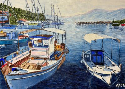 William Bowers, "Amorgo Island, Greece", Acrylic, $200