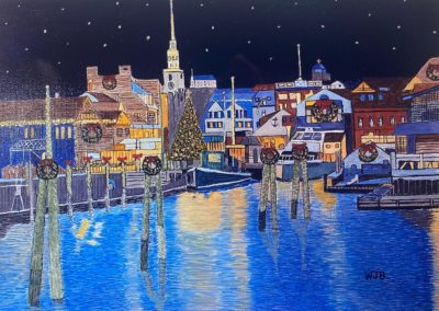 William Bowers, "Bowens Wharf, Newport RI", Acrylic, $200