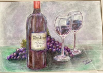 Susan Clemens, "Mis en Bouteille", Watercolor, $180