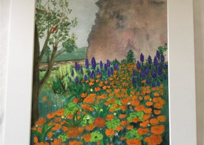 Debra Duggan, "Poppies", Watercolor, $150