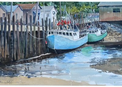 Portsmouth Arts Guild, Members Show 2024, Edward Huff, "Low Tide", Watercolor, $400