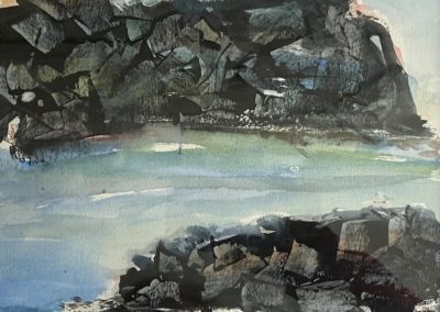 Portsmouth Arts Guild, Members Show 2024, Erin Howe, "At the Cliffs", Watercolor, $650