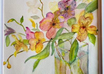 Portsmouth Arts Guild, Judith Campbell, "Alstromeria", Watercolor, $100