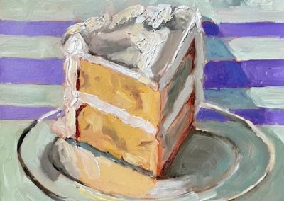 Portsmouth Arts Guild, Members Show 2024, Kathleen Tirrell, "Party Cake", Oil, $175