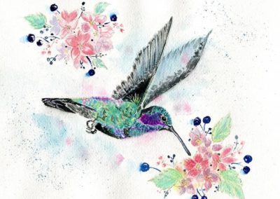 Portsmouth Arts Guild, Members Show 2024,Leslie Morrissey, "Flying Jewel", Watercolor, $75