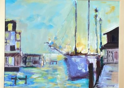 Sheila Clark Lundy, "Harbor in the Sunlight", Acrylic, $250