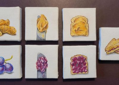 Tina McCurdy, "Making PBJ", Colored Pencil, $200