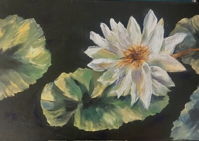 Jane Lavender, "Waterlilies", acrylic, $250, Portsmouth Arts Guild