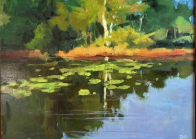 Darcy Magratten, "Belleville Pond", oil, $250, Portsmouth Arts Guild