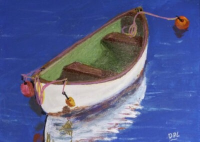 David Lecomte, "Canoe", acrylic, $125, Portsmouth Arts Guild