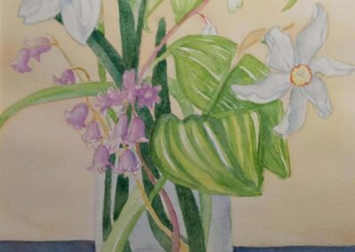 Elizabeth O'Connell, "Garden Flowers", watercolor, $175, Portsmouth Arts Guild