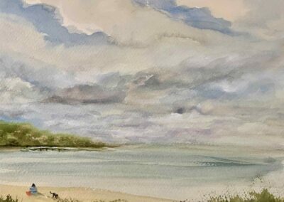 Erin Howe, "Sandy Point", watercolor, $432, Portsmouth Arts Guild