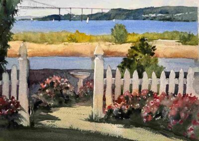 Gary Graham, "View From the Point", watercolor, $350, Portsmouth Arts Guild