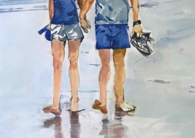 Lisa Bliss, "Let's Walk", watercolor, $300, Portsmouth Arts Guild