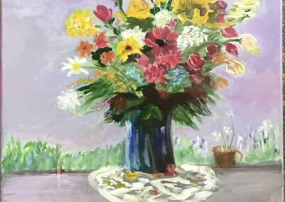 Sheila Clark Lundy, "Summer Bouquet", acrylic, $275, Portsmouth Arts Guild