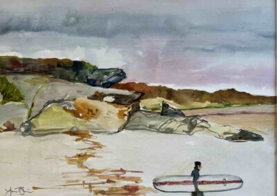 Lisa Bliss, "Surfer's End", watercolor, $250, Portsmouth Arts Guild