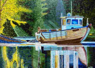 William Bowers, "Docked on the Shore", acrylic, $300, Portsmouth Arts Guild