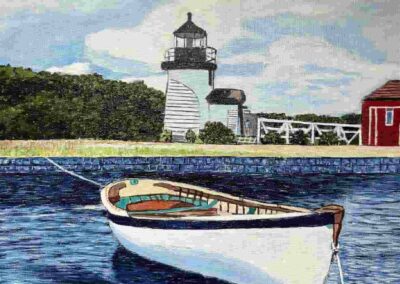 William Bowers, "Lighthouse at Mystic Seaport", acrylic, $250, Portsmouth Arts Guild