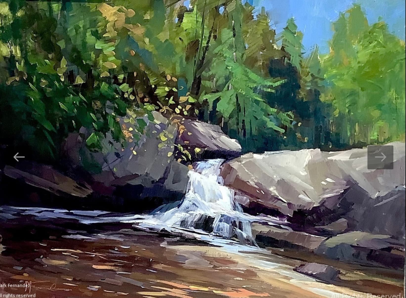 Buttermilk Falls, Mark Fernandez, Portsmouth Arts Guild