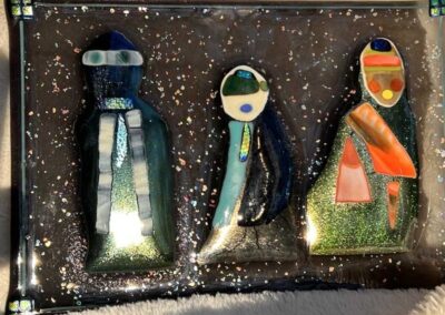 Sold Sherri Feld, Three Wise Men, Fused Glass, $125