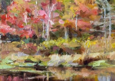 Sold Amy Bartlett Wright, Colors Of Fall, Norman Bird Sanctuary, Oil, $300